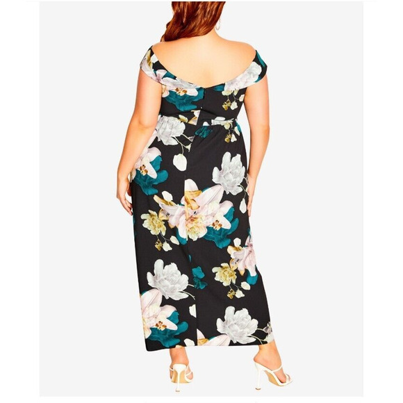NEW City Chic Plus Size Maxi Floral Glow Dress Maxi Womens M/18W MSRP$169 - Picture 2 of 9